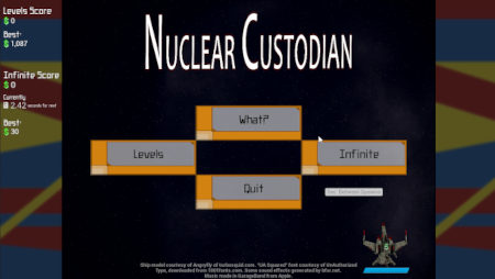 Screenshot of my game, Nuclear Custodian
